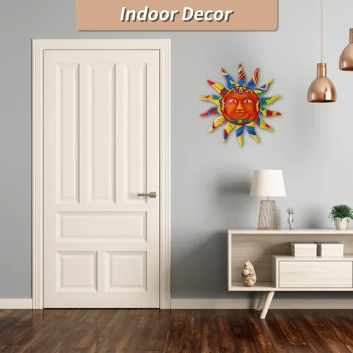 Vista 6 de VEWOGARDEN Arte Decorativo de Pared de Sol de Metal de 13 pulgadas para Colgar en Interiores y Exteriores, Hogar, Jardín, Regalos de Navidad