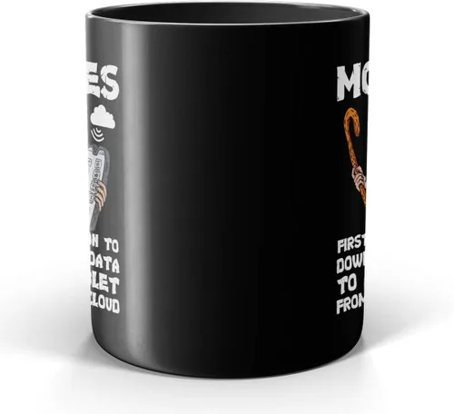 Vista 3 de Funny Christian Cup - Moisés primera persona para descargar - 11oz café negro taza de té