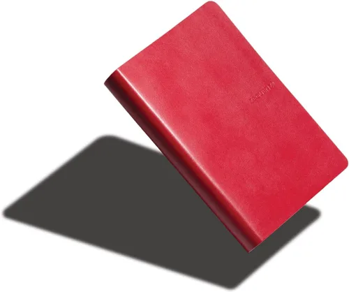 Vista 2 de Classic 360 Serie Signature, Tamaño: B6 Mediano, Color: Rojo, Papel: Rayado, Cuaderno de tapa blanda, diario encuadernado suave, 5" x 7", 200 hojas