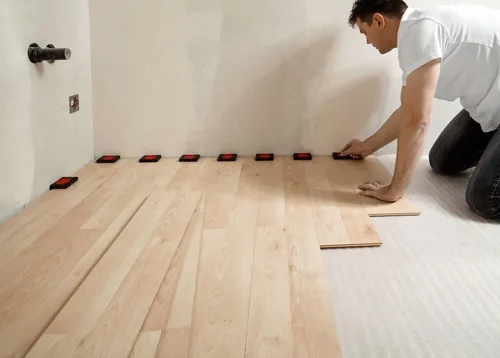 Vista 6 de BESSEY AV2 Espaciador de Piso de Madera, 5 a 20 mm, Nylon de Vidrio Rojo/Negro