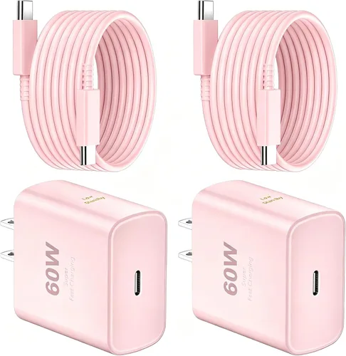 Vista 16 de 60W Super Fast Charger USB C, Type C Android Phone Charger Fast Charging Negro