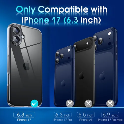 Vista 828 de Supdeal Funda cristalina transparente para iPhone 11, [No se amarillea] [Protección de la cámara] [Probado contra caídas de grado militar] Funda