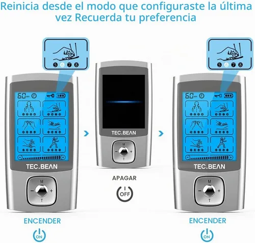 Vista 5 de NURSAL Unidad de ENETs recargables con 16 modos y 8 almohadillas de impulso Masajeador para aliviar dolores