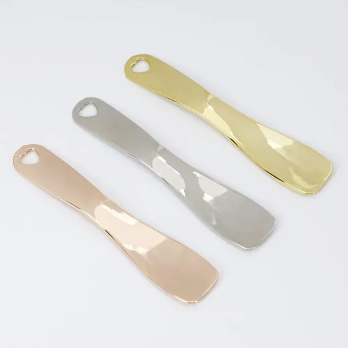 Vista 4 de 3 cucharas cosméticas de metal, mini espátula de aleación de zinc, espátula de máscara facial crema facial cuchara cosmética cuchara de belleza