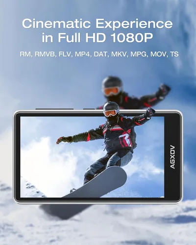 Vista 4 de Reproductor de MP3 de 144 GB con Bluetooth y WiFi, reproductores de MP3 y MP4 con pantalla táctil de 4.02 pulgadas y altavoz, reproductores