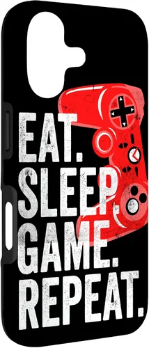 Vista 3 de Video Games Eat Sleep Game Funny Gamer Boys Teens Gift Case for iPhone 17