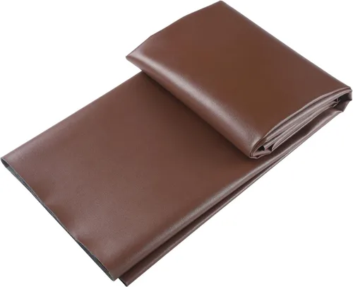 Vista 7 de Picheng Hojas de cuero sintético de vinilo: tela de piel sintética lisa negra impermeable de 54 x 36 pulgadas, tapicería de vinilo suave sintético