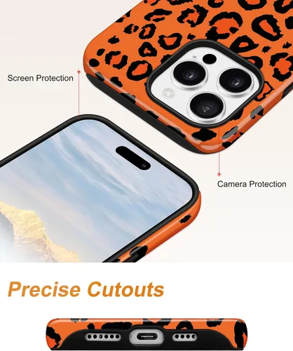 Vista 41 de Jusy Funda compatible con MagSafe con estampado de caparazón de tortuga marrón para iPhone 7/8/SE, cubierta protectora de TPU suave magnética