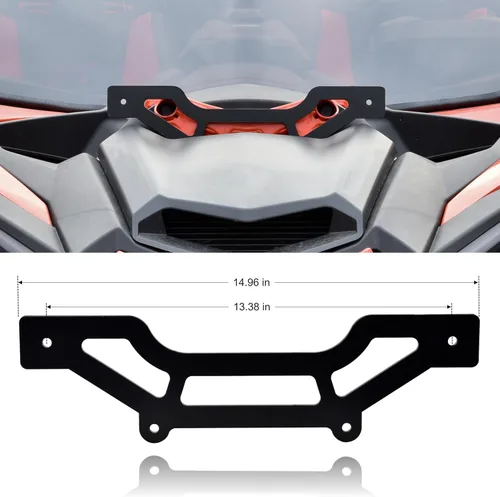 Vista 6 de Soporte de barra de luz de torre de choque para Can Am Maverick X3 / X3 Max 2017-2025, funciona con kit de montaje de barra de luz frontal LED de 10