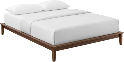 Vista 14 de Modway Marco de cama individual con plataforma de madera Lodge en capuchino