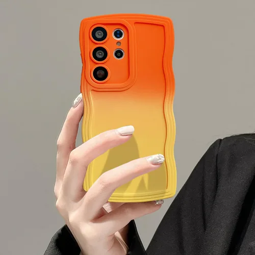 Vista 31 de UEEBAI Funda de silicona con marco ondulado para Samsung Galaxy A13 5G, lindo marco ondulado, ajuste delgado, a prueba de golpes, funda suave y Negro