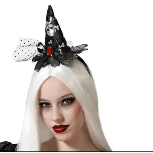 Vista 2 de Diadema Sombrero Bruja Halloween