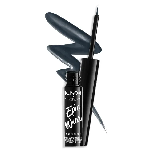 Vista 7 de NYX PROFESSIONAL MAKEUP Epic Wear - Delineador líquido de larga duración, impermeable, color negro