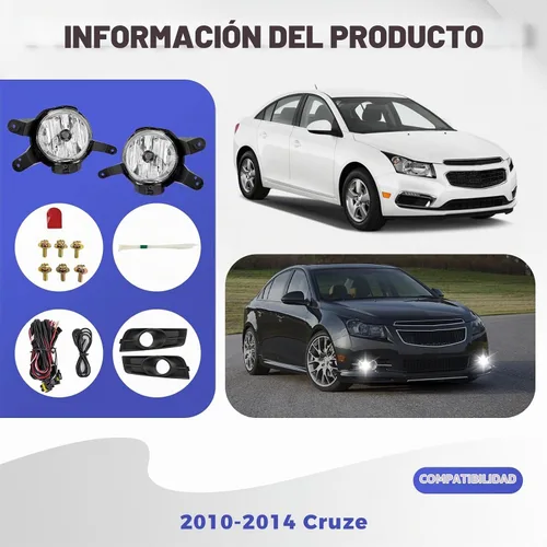 Vista 6 de Cruze - Luz antiniebla 2011 2012-2014 – RP notable potencia, parachoques de conducción antiniebla para 2011 2012 2013 2014 lente transparente cromo