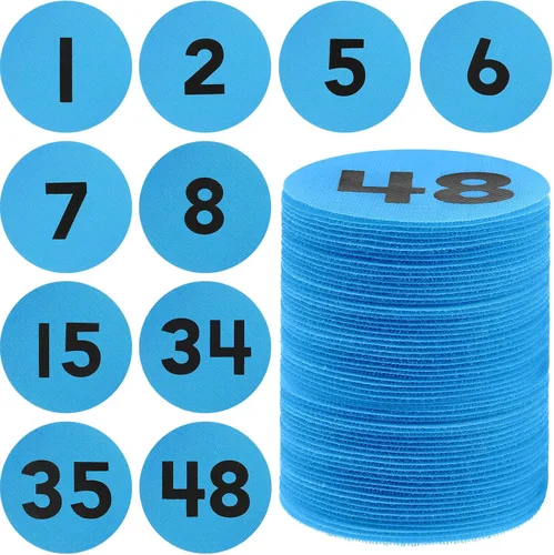 Vista 11 de Ireer 48 puntos marcadores de alfombra, puntos de alfombra con número 1-48, puntos de alineación para alfombra, suministros de decoración de puntos