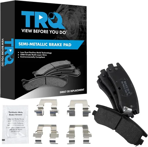 Vista 71 de TRQ Pastillas de freno delanteras semi metálicas compatibles con Ford Expedition 2018-2021 F-150 2018-2020 Lincoln Navigator 2018-2022