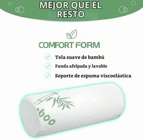 Vista 7 de Bucherry 1 Pieza 40 x 15 cm Almohada Cervical Enrollable de Espuma de Memoria Cilíndrica Almohada de Apoyo para el Cuello Redonda para Cama
