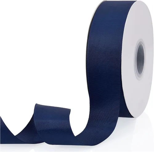 Vista 36 de Cinta de grogrén de doble cara de color liso azul bebé de 1-1/2 pulgadas x 50 yardas para envolver regalos, bodas, fiestas, manualidades, lazos