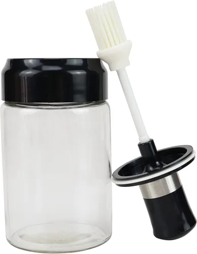 Vista 4 de EIKS Botella de aceite con cepillo de silicona para cocinar barbacoa cocina