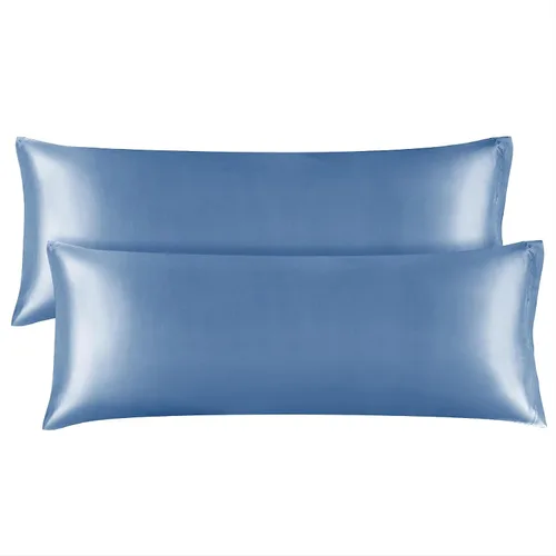 Vista 33 de BEDELITE Funda de almohada de satén para cabello y piel, súper suave y refrescante similar a las fundas de almohada de seda, paquete de 2 con cierre