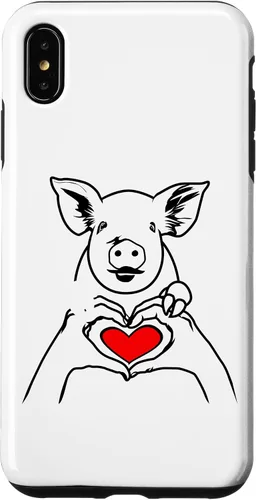 Vista 7 de iPhone 15 Line Art Pig Lover Granjero Pigs Farm Case