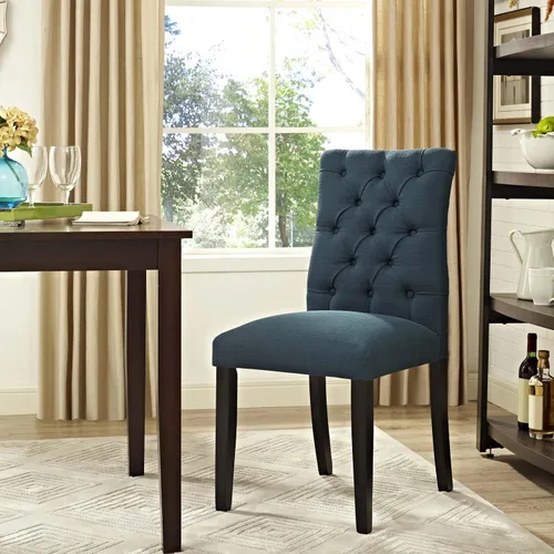 Vista 2 de Modway MO- Duchess - Silla de comedor tapizada con botones capitoné moderna Parsons, color azul