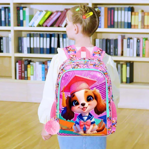 Vista 7 de AGSDON 3PCS Backpacks for Girls, 16" Elementary Kids Backpack Preschool School Bookbags and Lunch Box
