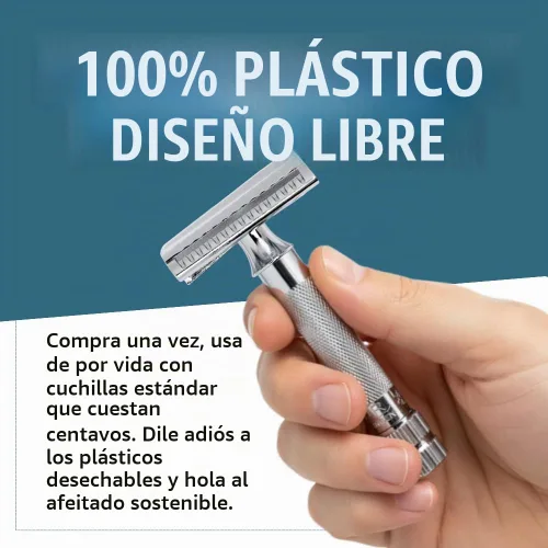 Vista 9 de Rasuradora de seguridad Merkur-razor 37c, cromado con barra inclinada