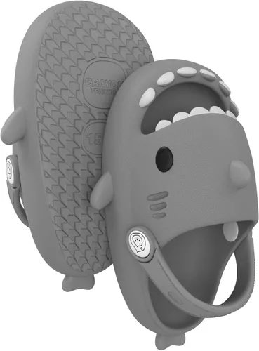 Vista 8 de Metogo Cloud Shark - Pantuflas antideslizantes con punta abierta para adultos, mujeres y hombres, lindas sandalias ligeras en la playa y ducha