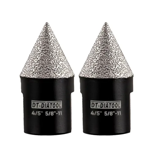 Vista 11 de DT-DIATOOL Brocas biseladas de diamante - Broca de corona de diamante de 4/5 pulgadas x 5/8"-11 rosca para agrandar, recortar, dar forma a agujeros