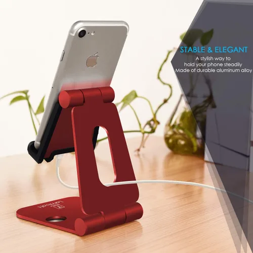 Vista 7 de Soporte multi-ángulo portátil para Nintendo Switch Tablet y Smartphone Rojo