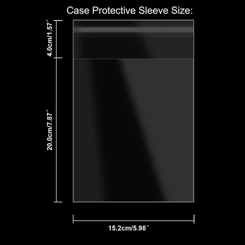 Vista 2 de ASTONEY 100 PCS Resealable Sleeve OPP Plastic Bags for Sony PS2 Game Case, Game Case Protective Sleeve