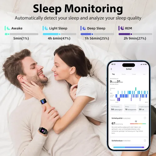 Vista 5 de Smart Watch for Women (Alexa Built-in & Bluetooth Call), 1.8" Smartwatch with SpO2Heart RateSleepStress Monitor, CalorieStepDistance Counter, 100