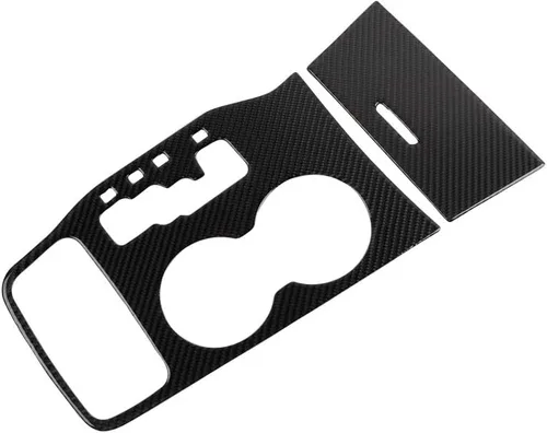 Vista 3 de YOCTM Compatible con Jeep Grand Cherokee 2011 2012 2013 Cubierta de palanca de cambios Accesorios interiores de fibra de carbono real consola