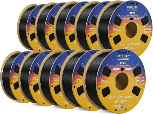 Vista 21 de OVERTURE - Filamento PETG de 1/16 de pulgada (1.75 mm) para impresora 3D y FDM, bien enrollado, duradero, carrete de 4.4 libras, dureza firme