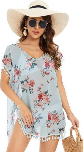Vista 2 de Tandisk Traje de baño de gasa para mujer, para cubrir el traje de baño