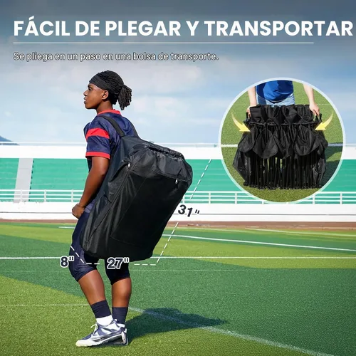Vista 5 de EVER ADVANCED Banco de fútbol portátil,Banco plegable de 6 asientos