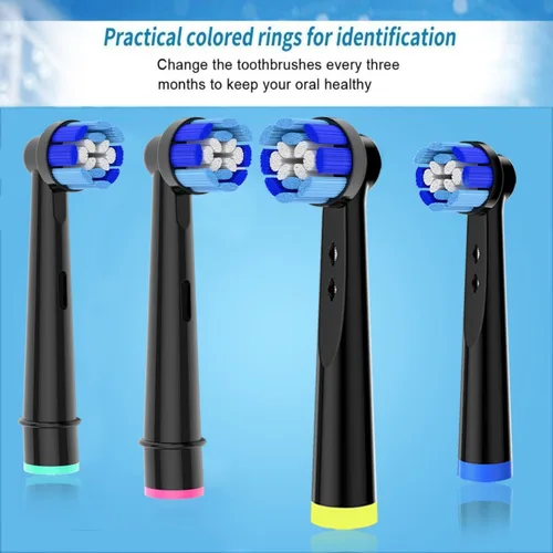 Vista 3 de 16 cabezales de repuesto para cepillo de dientes Bimily compatibles con cepillo de dientes eléctrico Oral B, cabezales de cepillo de dientes