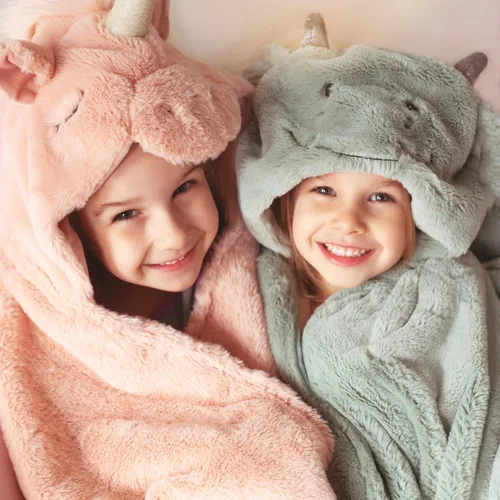 Vista 7 de MON AMI Manta con capucha de dragón Manta de sherpa suave para niños 51 x 28 pulgadas acogedor diseño con capucha para niños pequeños y niños