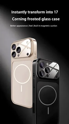 Vista 2 de Funda de Serie Magnética Diseñada para iPhone 13, [Compatible con MagSafe][Protección de Lente de Cámara de Vidrio Templado], Cubierta Protectora