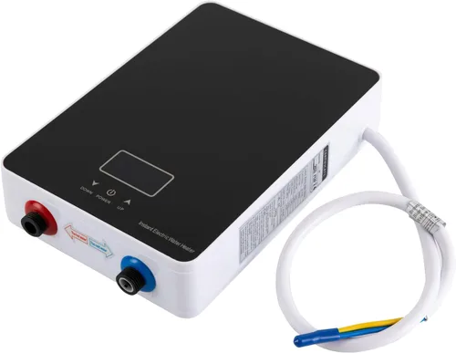 Vista 2 de Calentador de agua sin tanque, calentador de agua eléctrico de 6000 W con pantalla LED, calentador de agua caliente instantáneo de 110 V bajo