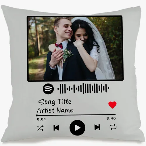 Vista 14 de Custom Pillow Case with One Photo and Text turning your favorite moment into a personalized throw pillow that adds warm home décor and brings gift