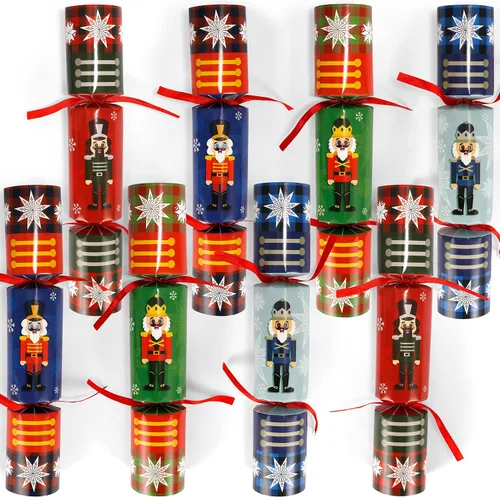 Vista 7 de JOYIN Paquete de 8 recuerdos de fiesta de Navidad con diseño de cascanueces sin broches para fiestas con suministros de fiesta para niños y adultos
