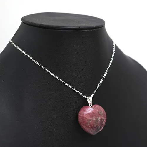 Vista 87 de Gempires Love - Collar con colgante de cristal de corazón para mujer, chapado en plata, cadena ajustable de 18 + 2 pulgadas