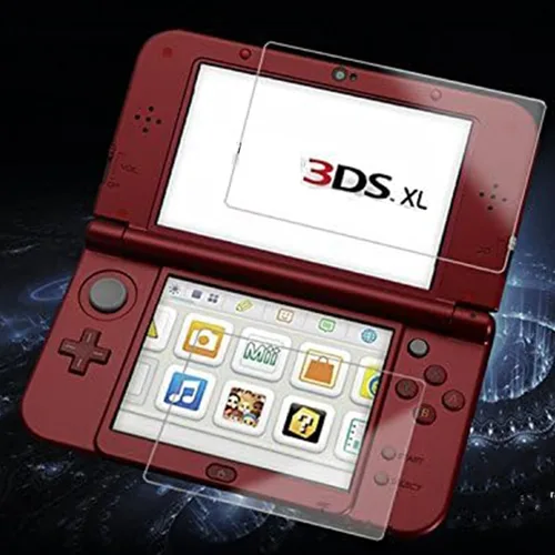 Vista 3 de (2 en 1) Protector de pantalla de vidrio templado + filtro protector de pantalla de cristal transparente HD compatible con 3DS XL/New 3DS XL