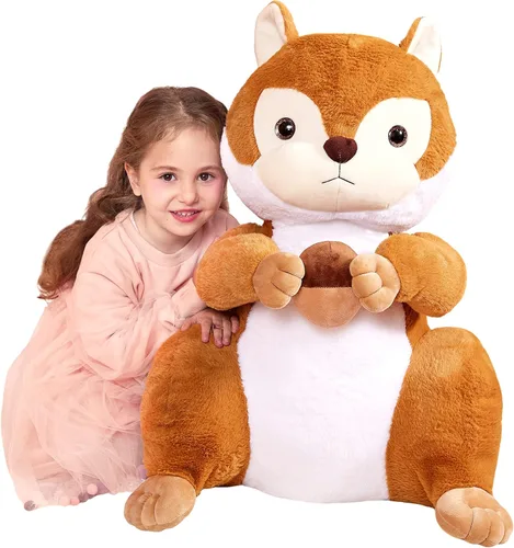 Vista 9 de IKASA Juguete de peluche gigante para perro, cachorro grande y grande, juguetes suaves, tamaño enorme, 30 pulgadas, lindo peluche mullido