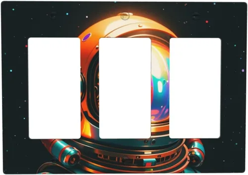 Vista 90 de Cubiertas decorativas para interruptor de luz de astronauta, placa de pared en blanco, placa frontal eléctrica para interruptor de baño, dormitorio