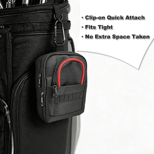 Vista 5 de Bolsa organizadora de accesorios de golf, bolsa portátil de objetos de valor de golf, bolsa de almacenamiento con múltiples bolsillos