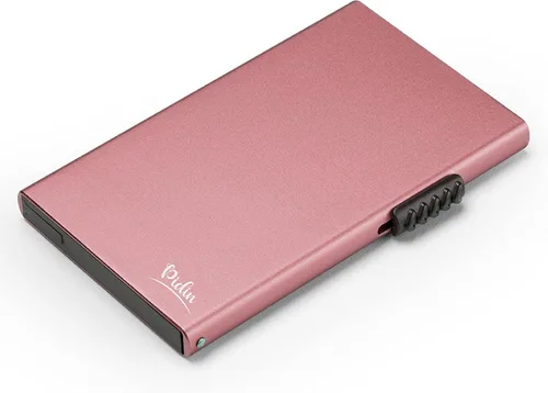 Vista 16 de Cartera desplegable, delgada y minimalista para tarjetas de crédito para hombres y mujeres, tarjetero para 7 tarjetas, protección RFID, cartera