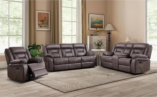 Vista 26 de Sofá reclinable manual de cuero sintético, sofá reclinable de 3 plazas, sofá cama para sala de estar, muebles, sala de reuniones, marrón oscuro